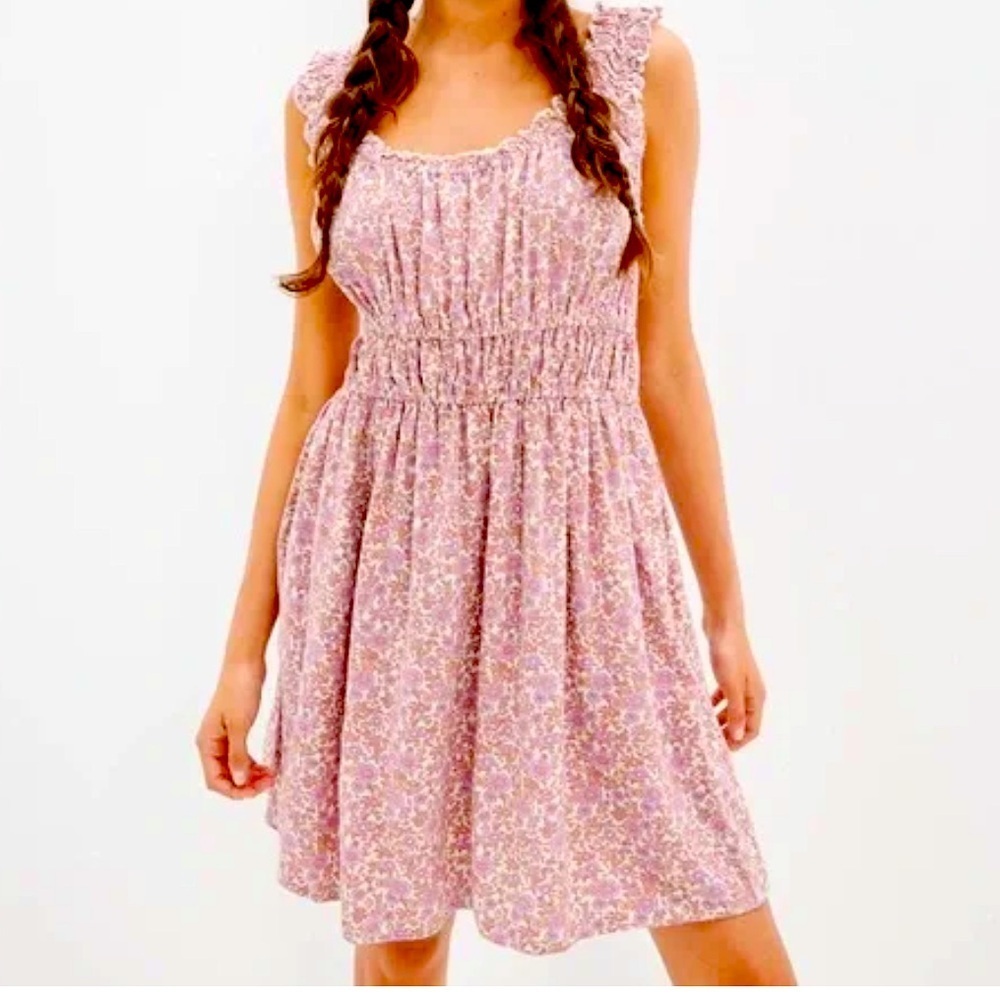 American Eagle Outfitters Purple Floral Mini Dress